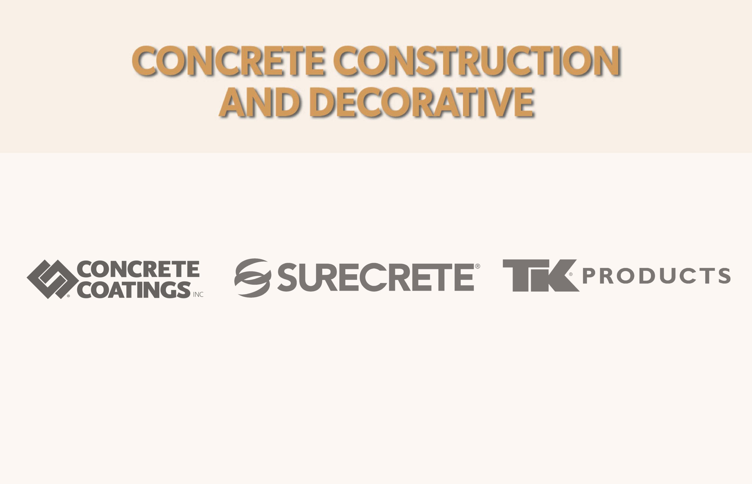 Fenix Group Construction Concrete Decorative Division Concrete Coatings, Surecrete, TK Products